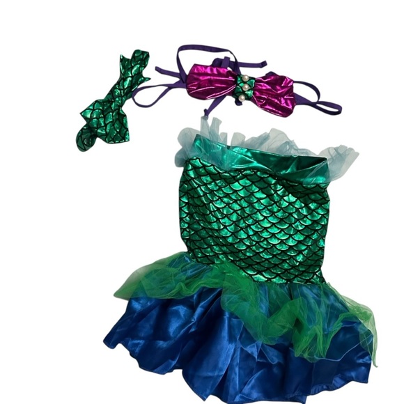 Mermaid Costume for Kids - Green and Blue - Picture 3 of 3